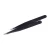 Custom logo stainless steel black eyebrow point tweezers