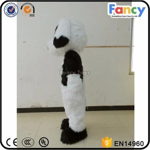 Custom made fluffy dog costumes mascot , dog costumes with CE certificates
