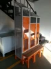 Custom Made Wire Mesh Lockers Industrial Miner Worker Clothes Storage Steel Locker with Bench Seating
