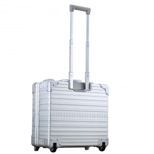 Custom OEM Sliver Aluminum Attache Heavy Duty Case Professional aluminum laptop hard  portable briefcase Carrying Case