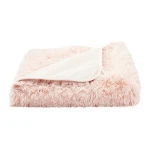 Custom Polyester Warm Faux Fur Luxury Bed Blanket Throw Queen Size