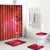 Import Custom Printing Bathroom Mat and 180x180cm Shower Curtain Polyester Bath Curtain from China
