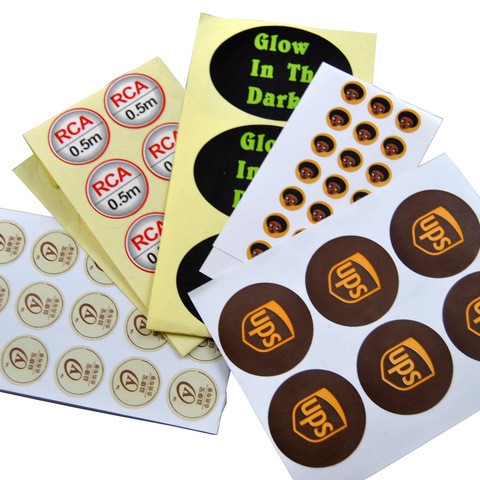 Buy Custom Round/square Logo Self-adhesive Sticker Sheet Printed Design ...