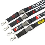 Custom Solid Black Solid Colour Series Mobile Phone Lanyard Multifunctional Id Card Camera Strap Key Chain Lanyard Stock