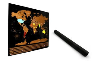 Custom the latest flag scratch map black colors travel scratch map scratch off world map
