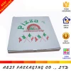 customade 3 layer white cardboard + E corrugated carton pizza delivery box