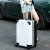 Customizable blend color ABS PC traveling outdoor pc trolley luggage