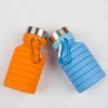 Customizable Colors Outdoor Sports Easy Carry Safety Silicone Folding Water Bottle