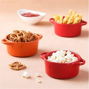 Customized cooking dishes used restaurant casserole pots stoneware  mini casserole with lids
