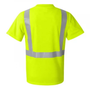 Customized Manufacture Hi Vis Workwear MESH Vest Safety Jacket YELLOW Reflective Safety Work Reflective t-shirt men