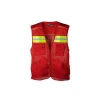 customized popular size blue and grey safety reflective vest