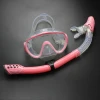 Customized Scuba Diving Set silicone diving snorkel Tempered Lens  Diving Mask