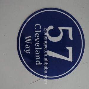 Customized Shape Painted Galvanized sheet material embossed plate house number