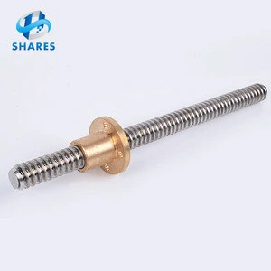 Customized Tr16*4 diameter 16mm pitch 4mm stainless steel lead screw