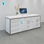 Customized wood retail store shop cash bar supermarket convenience store reception checkout counter desk