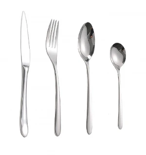D032 Hongda New Patent Design 304 High Grade Stainless Steel Flatware Elegant Wedding Metal Cutlery Set