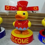 decorative fiberglass mascot sculpture
