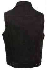 Denim Motorcycle motorbike Vests & Biker Denim jeans ride Vests MEN'S BLACK DENIM