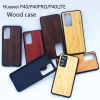 Designer Custom Real Wood Case TPU PC Mobile Phone Wooden Bamboo Cover For Huawei P40 Pro Plus