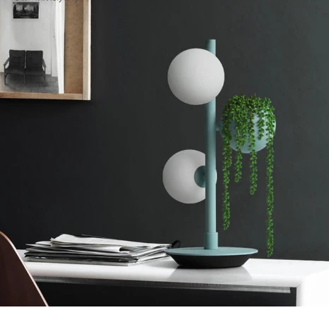 Designer Nordic study creative simplicity modern sitting room Macaron bulb plant table lamp