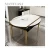 Import Dining room dinning table 6 chairs set Modern luxury glass top Metal base  dinning table hot pot Expandable dinning table set from China