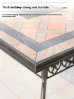 Dinning Picnic Fire Pit Table Garden Courtyard Aluminum  Barbecues Outdoor Table and Chairs Set