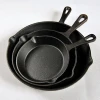 Disa pre-seasoned Round vegetable oil kitchen cast iron frying pan cast iron skillet 3-piece set cookware set