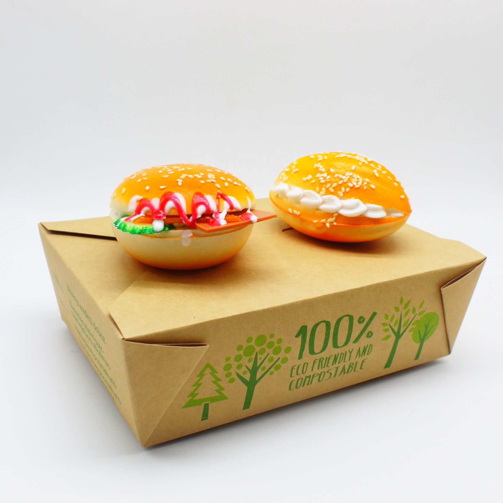Buy Disposable Custom Printed Kraft Paper Fast Food Packaging Box from ...