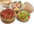 Import disposable take away kraft paper salad bowl with PET lid 1280ml kraft salad bowl from China