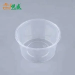 disposable transparent lid 450ml round bowl takeaway plastic soup cup