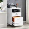 DIY Flat Pack KD Home Office File Storage Printer Stand Table Mobile File Filing Cabinets