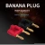 Import double banana plug connector gold plated from China