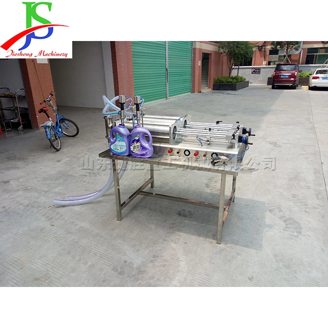 Double head liquid filling machine automation Piston Laundry detergent drinks wine ketchup Packaging equipment