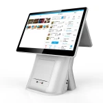 Double Screen Or Single Screen Optional Salon Cash Register POS System All In One Windows Terminal With Built In Printer