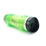 Double wall  inner stainless steel outer plastic insulated coffee travel mug with changeable insert paper