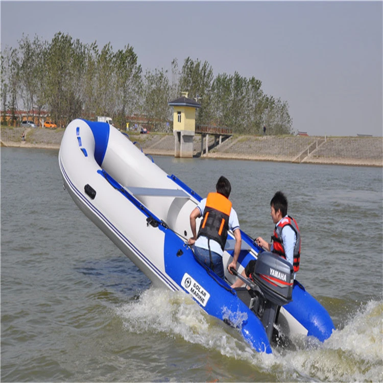 Drop shipping 2.3-4.0m Assault boat Anti-collision thickening laminated inflatable boat fishing rubber boat with aluminum floor