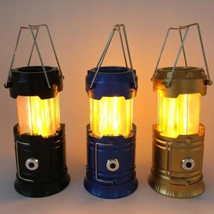 Dry Battery Power Supply Flashlight Blaze Flame camping light Lantern with Camping