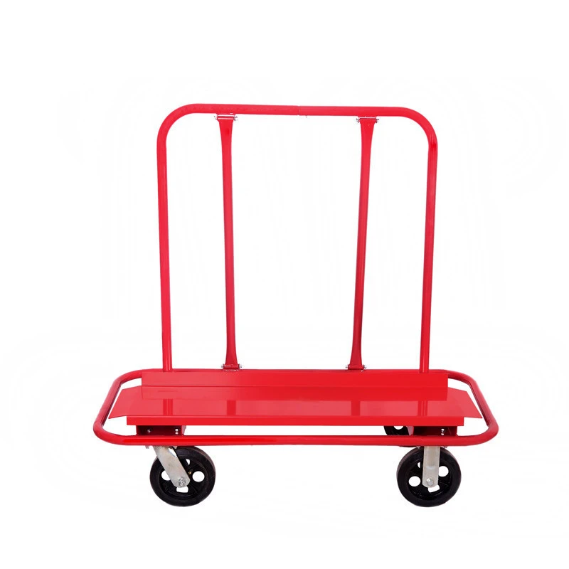 Drywall Platform Hand Trucks Industrial Trolley Double Hand Cart Mute Push Cart Color Material Origin Dimension Place