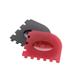 Durable Grill Pan Scrapers, Red and Black, 2-Pack