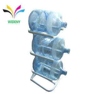 Easy assembly sturdy steel tube 3/5 gallon water bottle storage rack