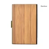 Eco-friendly High Quality Wooden Holder Business Card Cases Credit Name Card Wood Holders Wallet Stainless