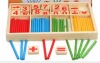 Educational Toys Colorful Math Learning Box Wooden Counting Sticks