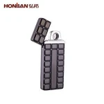 Electric cigarette lighter zinc Alloy plasma dual arc smoking lighter/arc lighter best seller