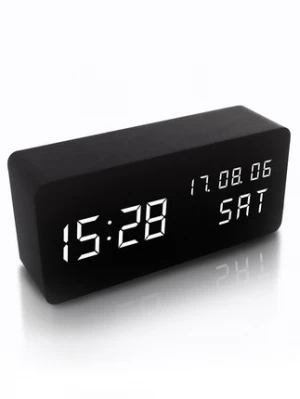 Electronic Small Clocks Light Modern Desk Table Clock Smart Digital LED Wooden Custom Kitchen Timer