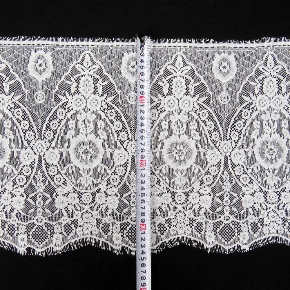 Elegant sewing garments white chantilly crochet lace trim wedding