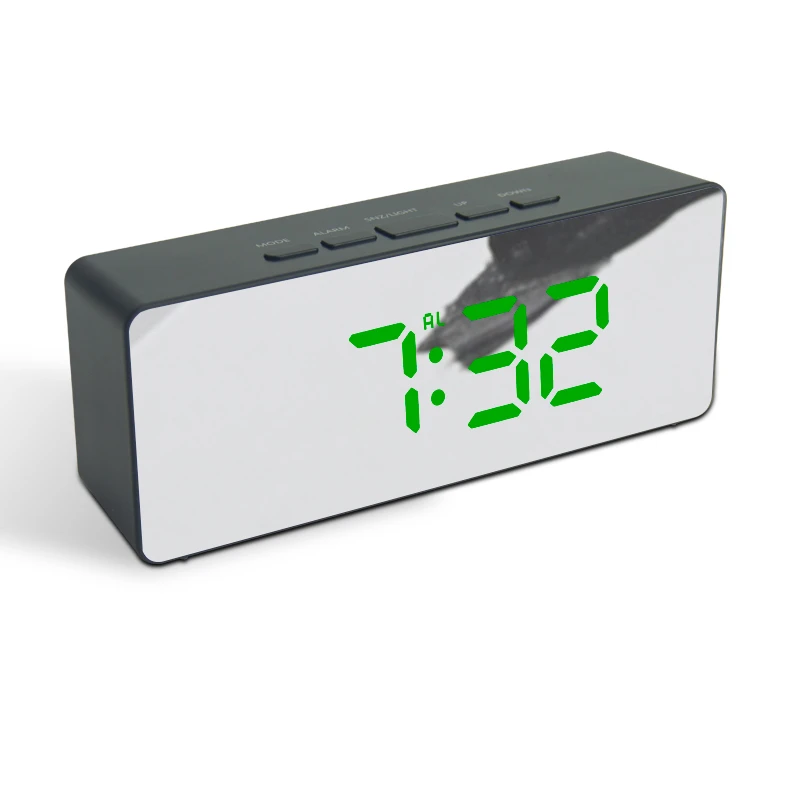 EMAF Wholesale LED Electronic Digital Desk&Table Mirror Alarm Clock With Snooze Backlight