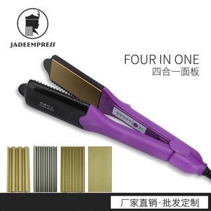 Equipment Hair Salon Woman Hair Tool Hair Straightener And Curler 4 In 1 Small Wave Curl Crimping Iron