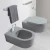 Import Europe design wall flush wc urinal Wc bidet toilet combo  Smart easy click  seat black elongated Ceramic basin WC for bathroom from China