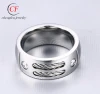 European and American Fashion Jewelry Stainless Steel Weia Ring Mens Zircon Ring Men Silver Ring