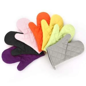 Extra Large Oven Gloves and Oven Mitts, Cotton fabric, Polyester filling
